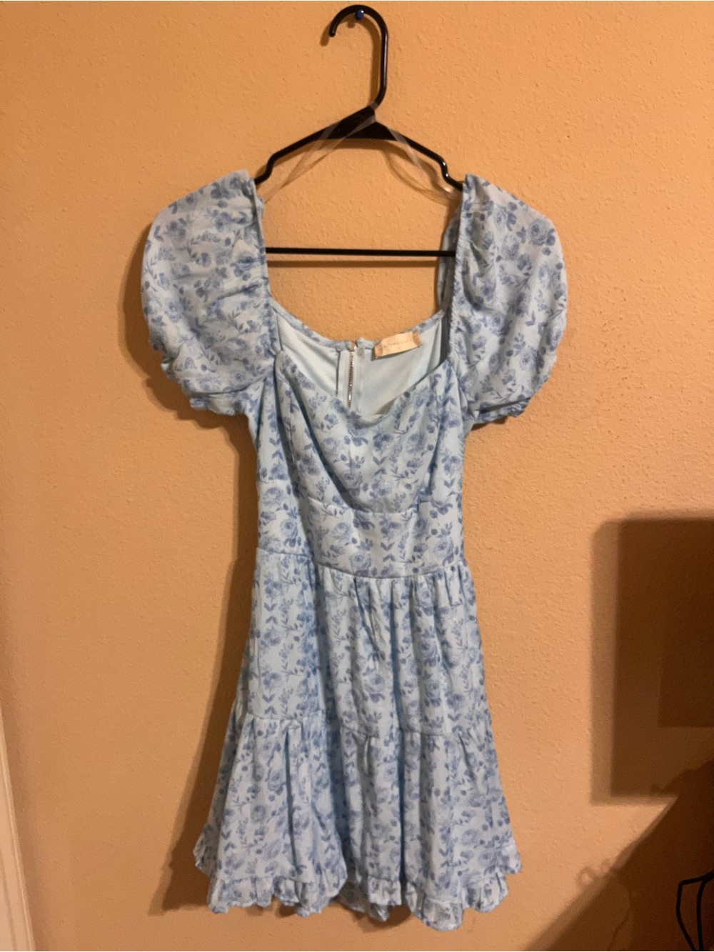 Altar'd State Light Blue Floral Mini Dress